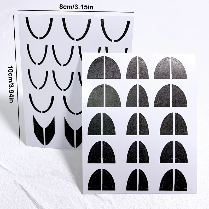 Nail Stickers French Nail Art Tips Guides Black Stripe Lines Adhesive Decals French Tips Stencil Strip DIY Manicure Tools