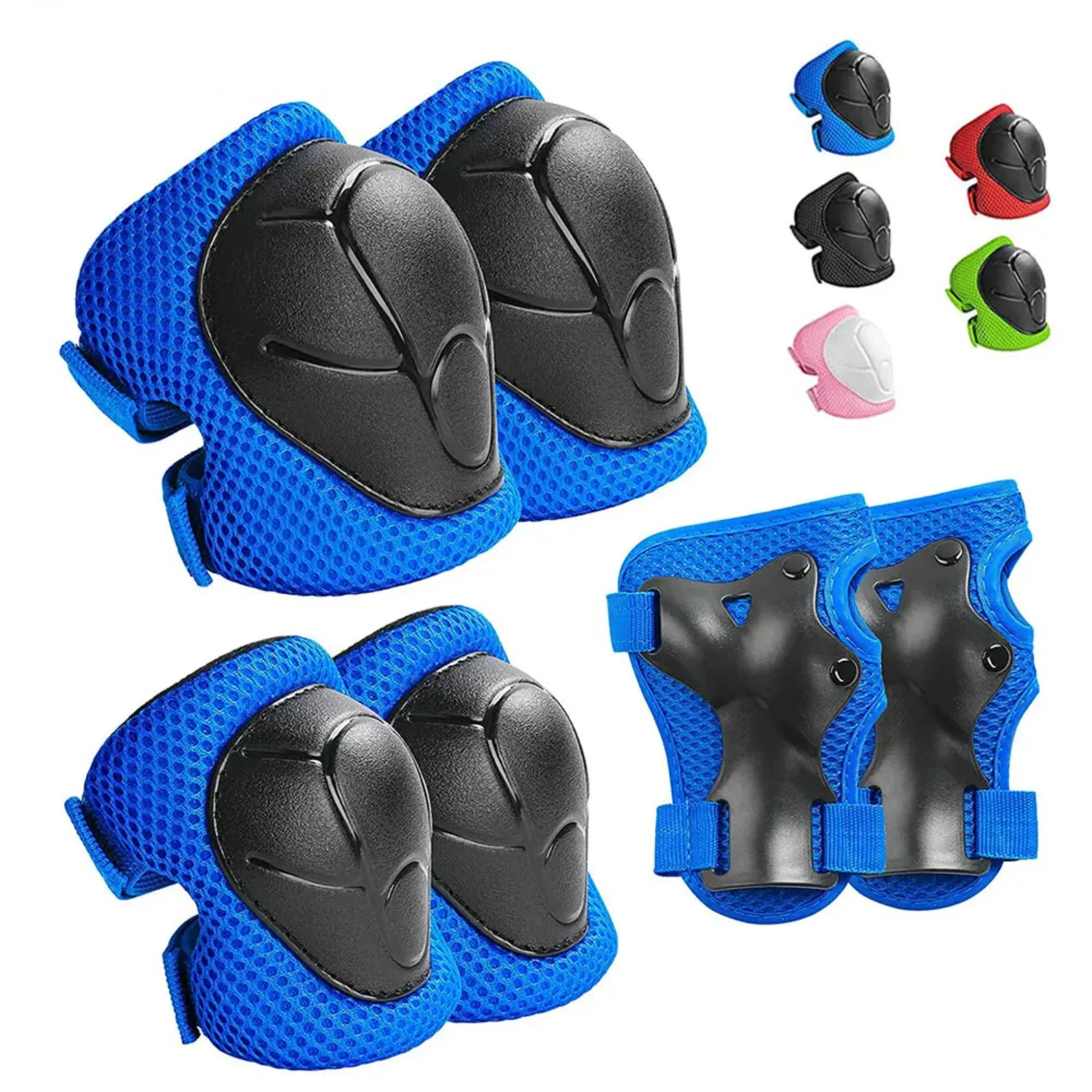 

3 In 1 Protective Gear Set Knee Pads, 3-14 Years Toddler Knee and Elbow Pads with Wrist Guards Skating Cycling Bike