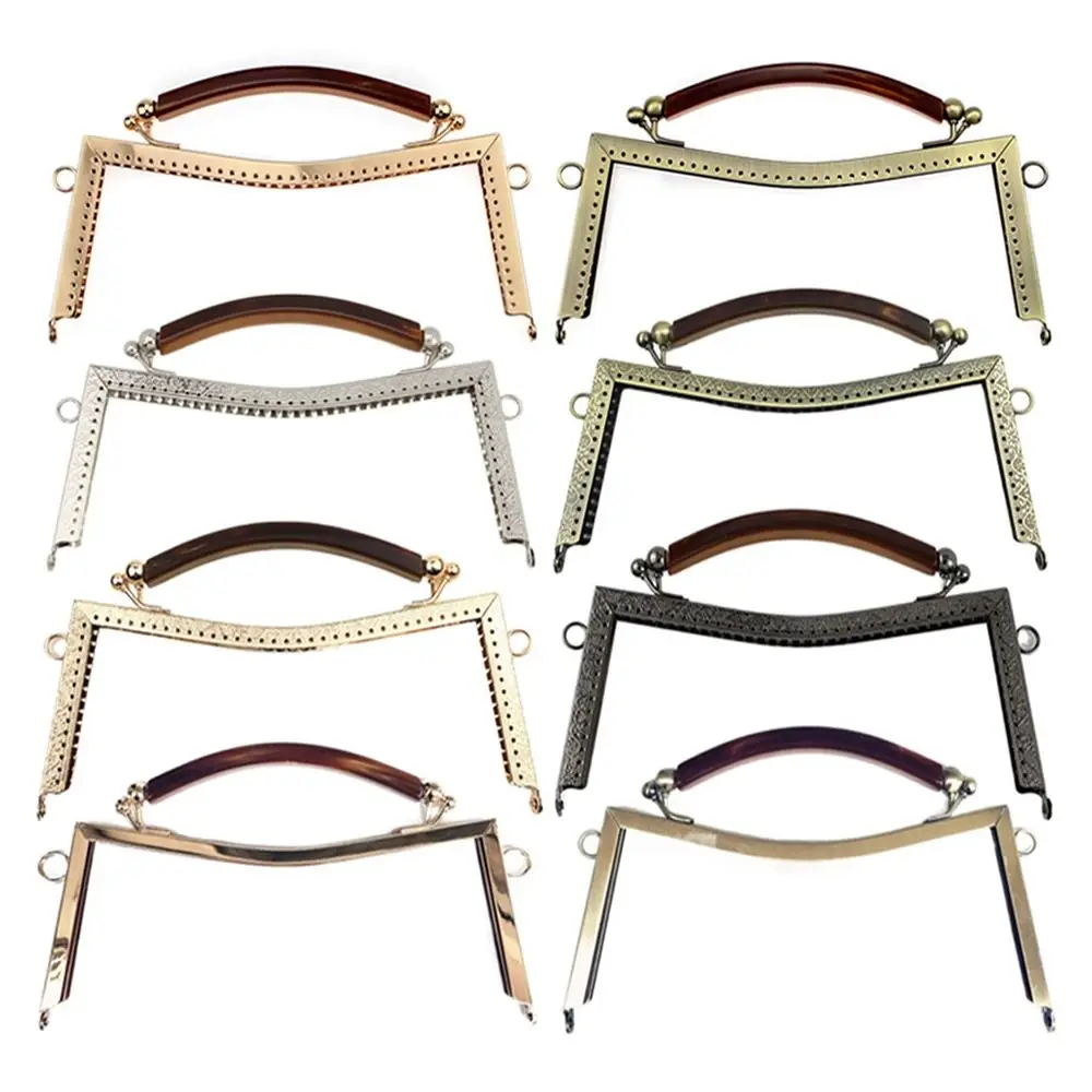 Mini cadre de sac à main en métal avec fermoir à baiser, quincaillerie vintage, serrure à fermoir pour sac à main, accessoires de sac à poignée