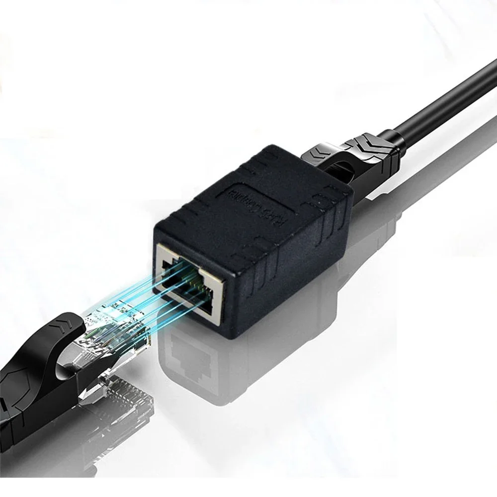 Extensor de cabo Ethernet, rj45, cat 5, cat 6, cat6a, conector fêmea para fêmea