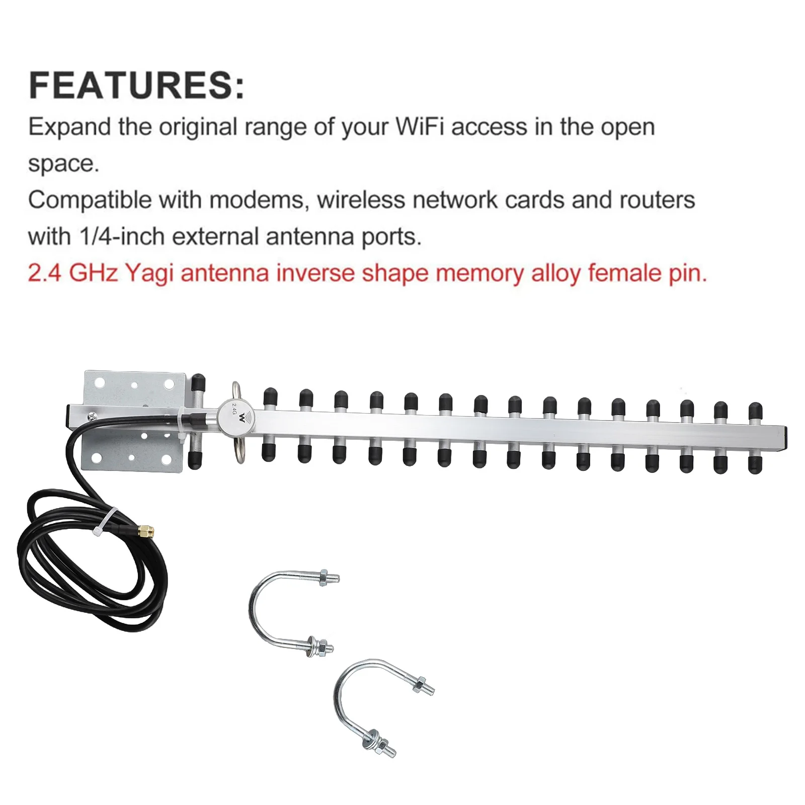Outdoor Directional WiFi for antenna Boost Your Signal with 25dBi Gain for Wireless Routers and Modems Features 150cm Cable