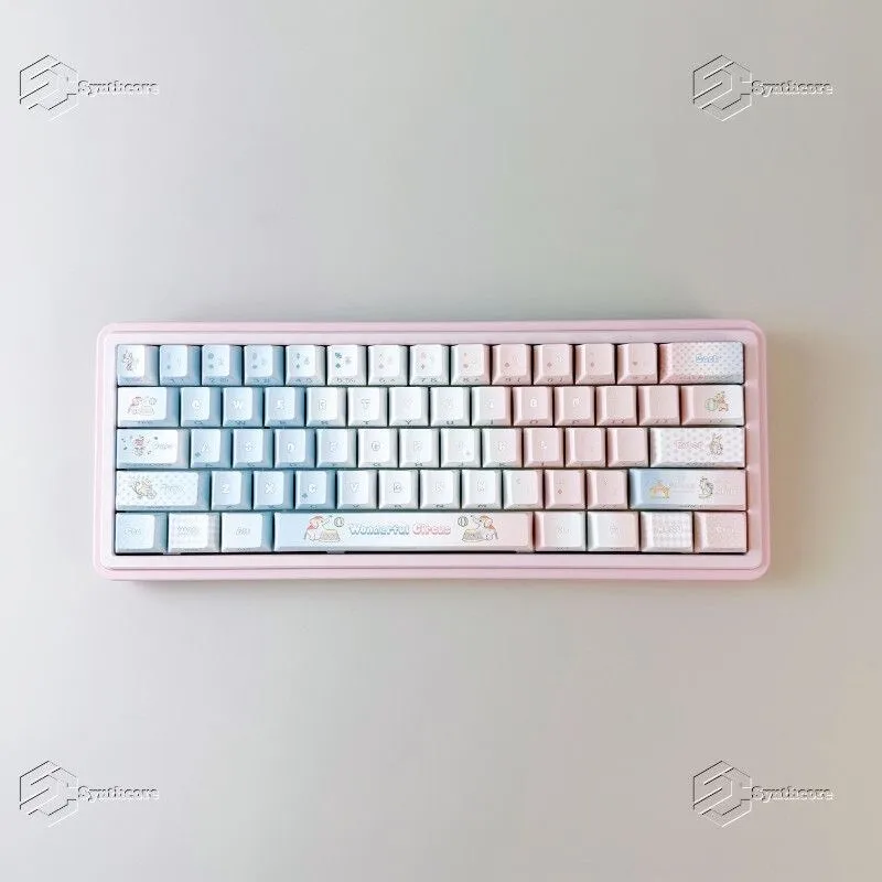 Custom Circus Theme Cherry Profile Side Print Translucent PBT 5-Side Height Dye-Sub Keycap Professional Gift.