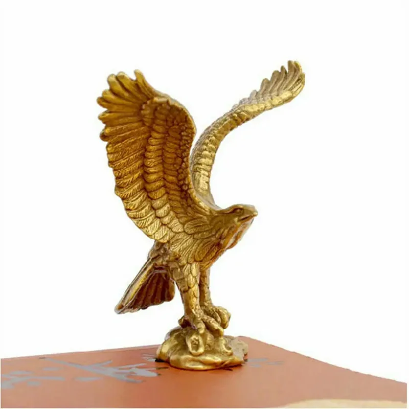 China Bronze Brass Statue EAGLE/Hawk Figure figurine 4.5 