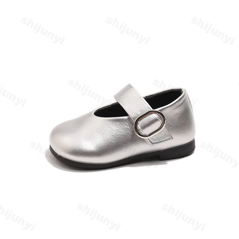 

Girls' Casual Flats 2025 Spring Autumn Vintage Fashion Non Slip Leather Shoes Lightweight Comfortable Soft Sole Princess Shoes