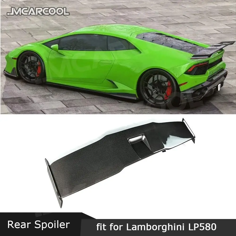 

JMCARCOOL Dry Carbon Fiber Rear Racing Spoiler GT Wings Fit For Lamborghini Huracan LP580 LP610 2014-2018 Car Styling