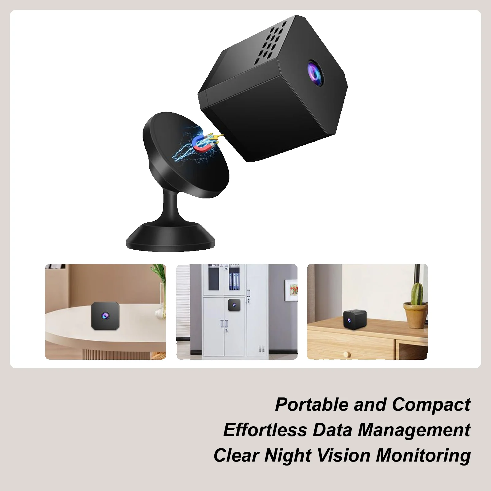 

Домашняя камера HD 1080p камера беспроводной монитор видео встроенный микрофон динамик обнаружение движения для дома в помещении детский школьный общежитие