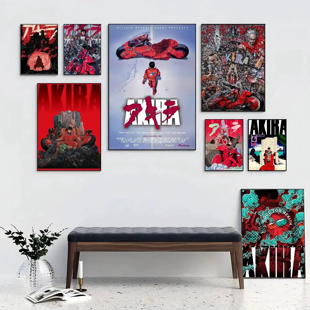 Akira Poster Art Sticky Wall Waterproof Home Living Room Bedroom Bar Aesthetic Decoration