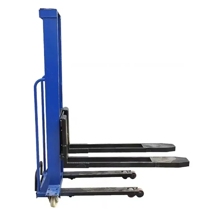 500kg Portable Semi Electric Pallet Stacker Small Fork Lift for Warehouse Loading Unloading
