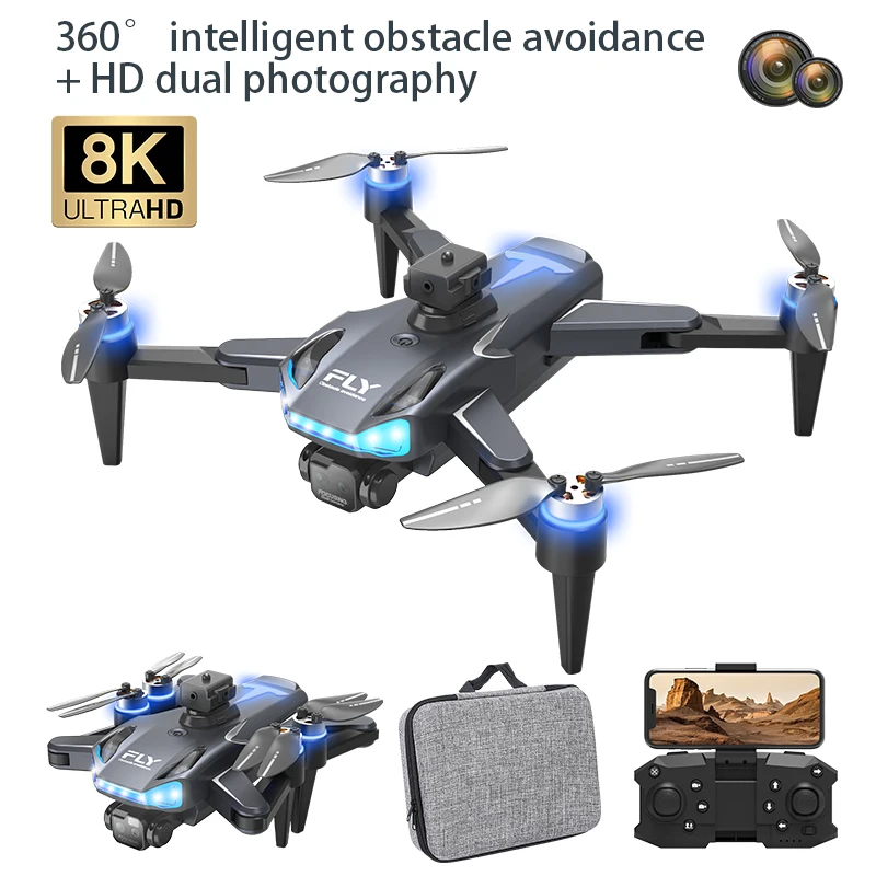 

2024 Drone Professional 8K FPV Dron with 4k Camera Quadcopter Obstacle Avoidance Aerial Photography RC Helicopter M12 UAV HD Toy