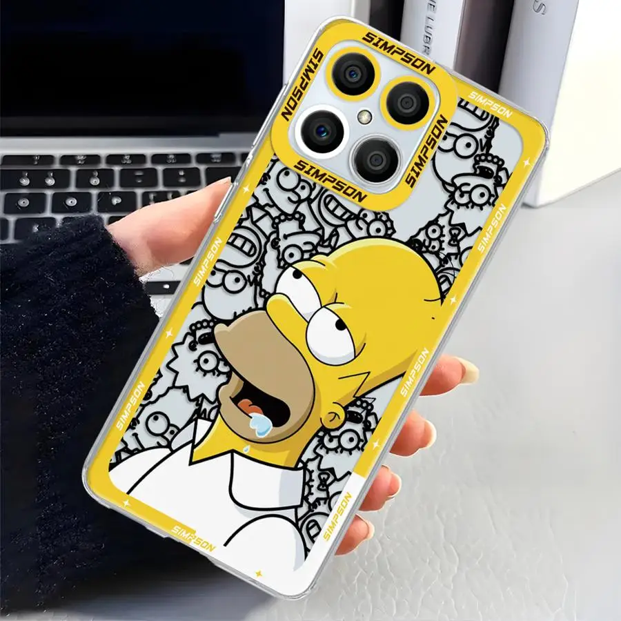 حافظة هاتف شفافة ناعمة لهاتف Honor X9b X7b X9a X8b Y9 Prime 2019 90 Lite Simpson Dad #6