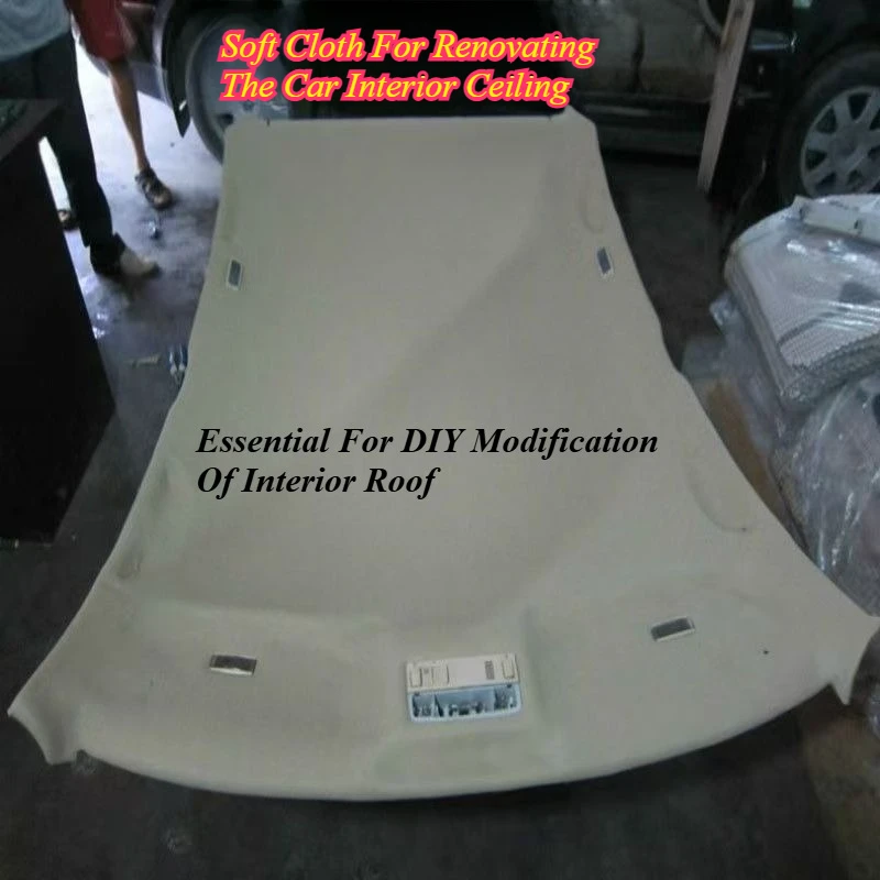 

Universal Car Roof Headliner Fabric with Foam Backing 200/300x150cm Auto Interior Cloth for Ceiling Liner Replacement Cars Trim