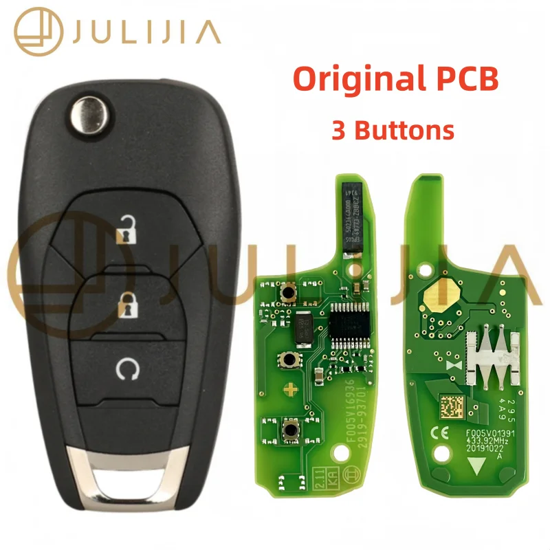 JULIJIA Original 46 Chip Car Remote Key For Chevrolet Avo Cruze XL7 XL8 Trailblazer Onix Tracker Colorado RS Sonic Trax Spark