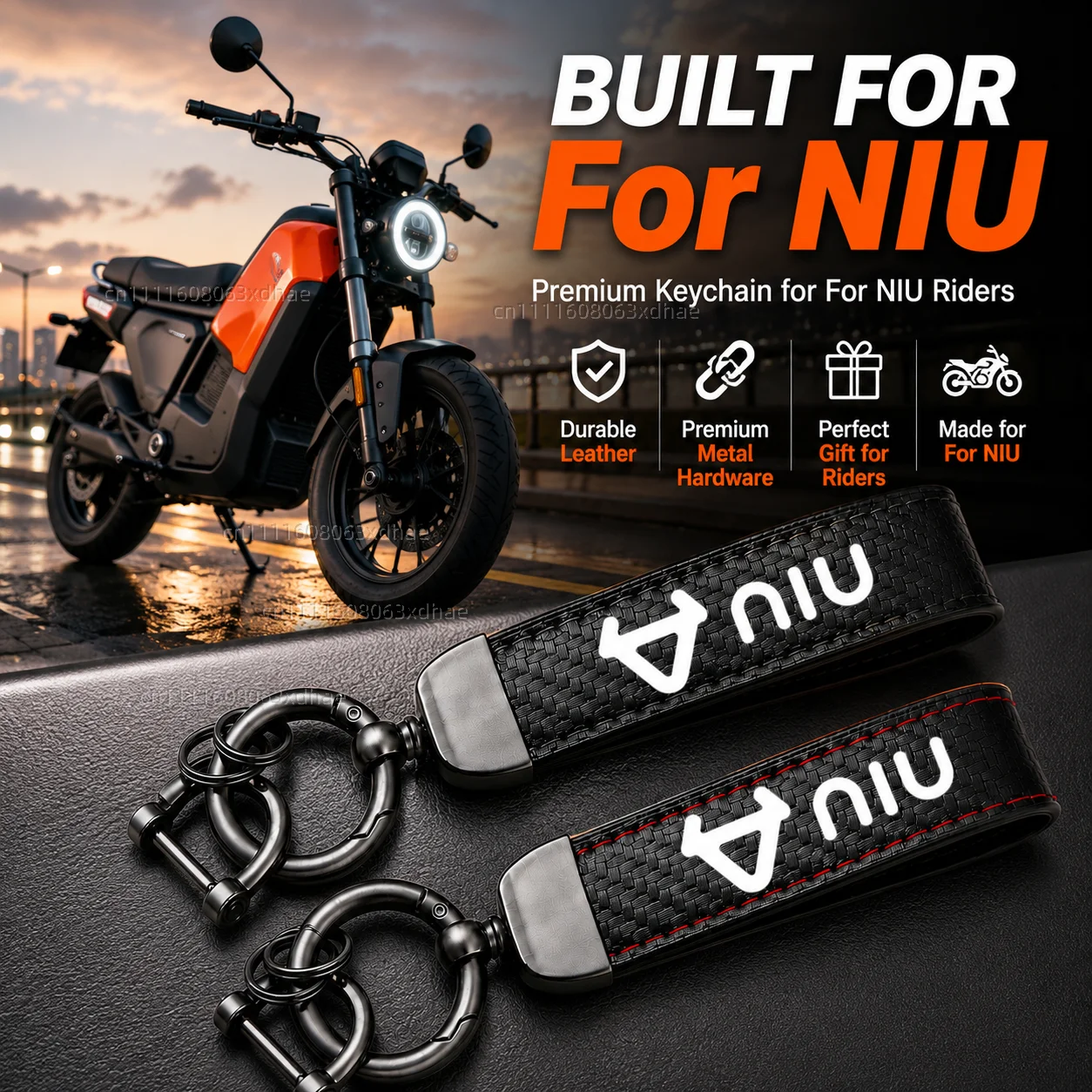 

High-Grade Leather Motorcycle Keychain Holder Keyring Accessories For NIU N1 N1S M1 U1 M+ NG US U+ UQI U+B