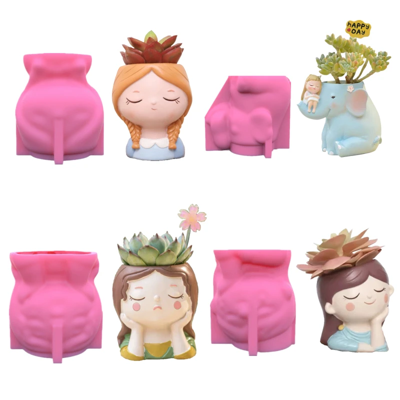 

Силиконовые формы для цветочного горшка «сделай сам», домашний сад, суккулентные растения, бетонная форма, коробка для хранения, горшок для свечей, банка, пластырь, форма для эпоксидной смолы