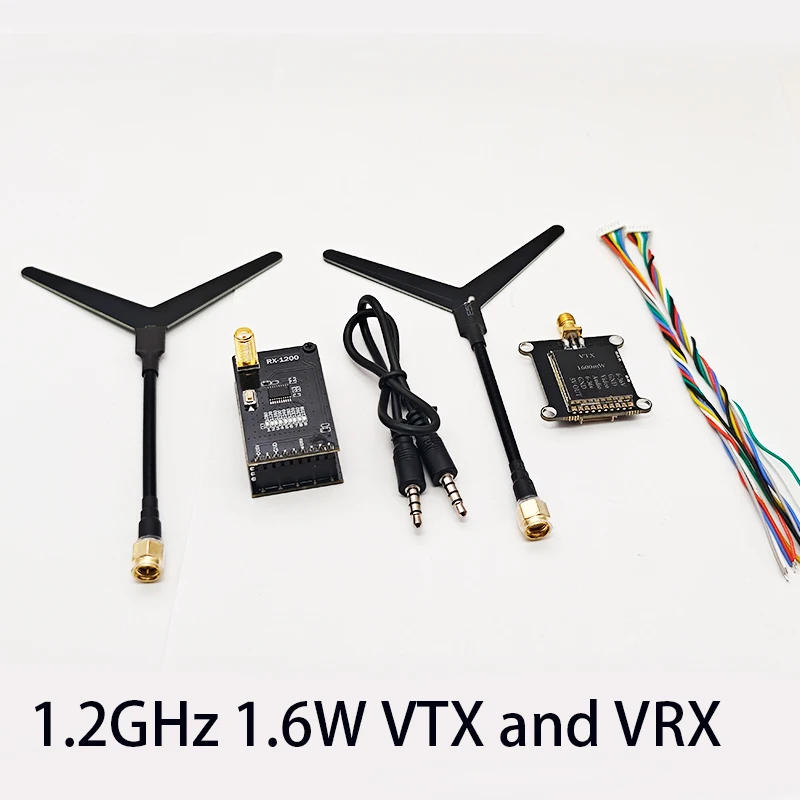 FPV 1.2GHz 1.2G 1.6W VTX Switchable 9CH Transmitter and VRX Receiver Video Wireless Module For RC Long Range Racing Drone