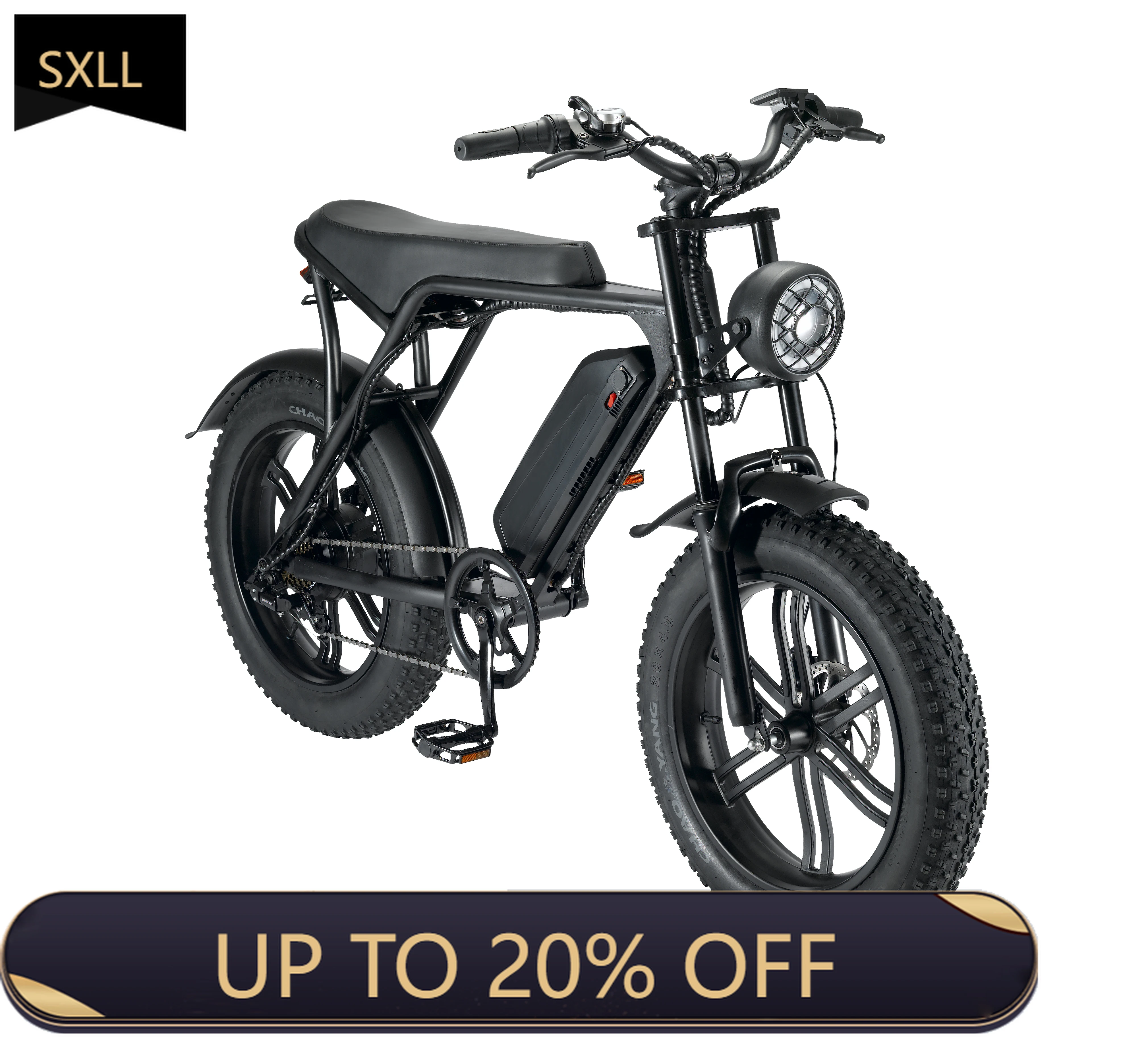 

SXLL Electric Mountain Bike V8 Outdoor Sports Electric Bike Leisure Transportation Fat Bike Electric Scooter Adult 50km Long Ra
