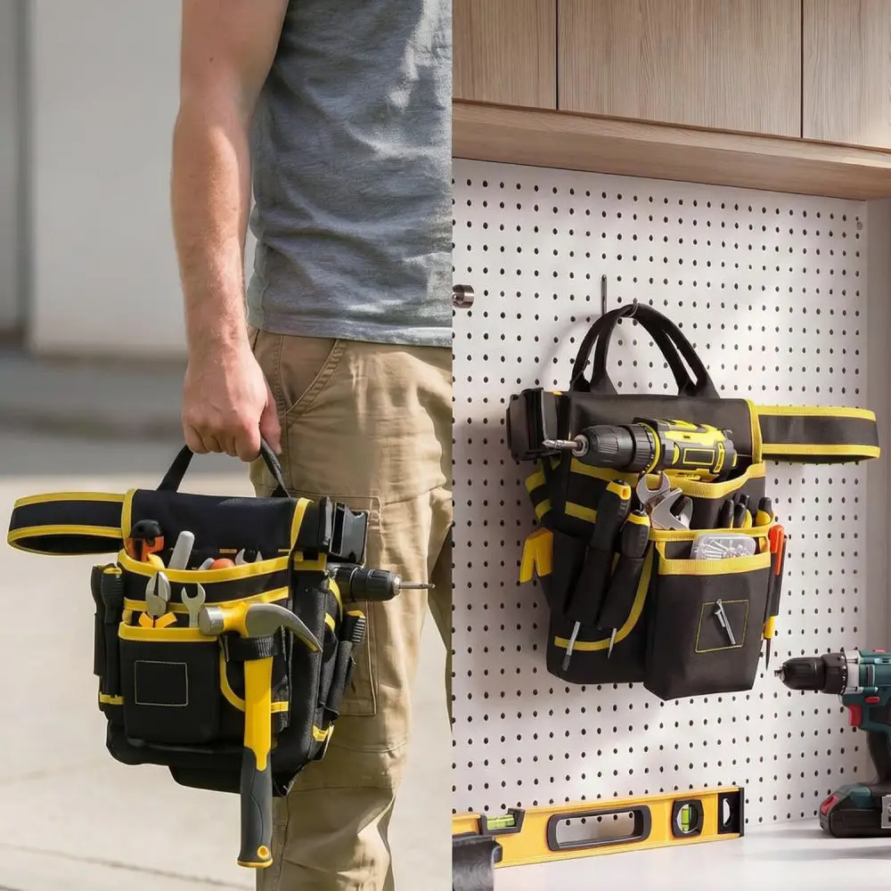 Durable Oxford Tool Waist Pouch Professional Electrician Hardware Storage Bag Multi Purpose Repair Equipment Holder