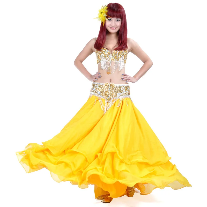 Costume professionale Ricamo di perle Costumi di danza del ventre artigianali Fascino sexy Nappa Performance Dress Set Carnevale