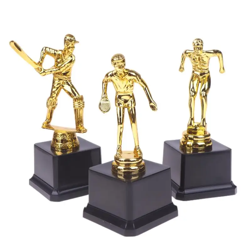 1 Piece Competition Cricket School Rewarding Supply Small Prize Cup Children's Gold Trophy Awards Golf Plastic Model Craft