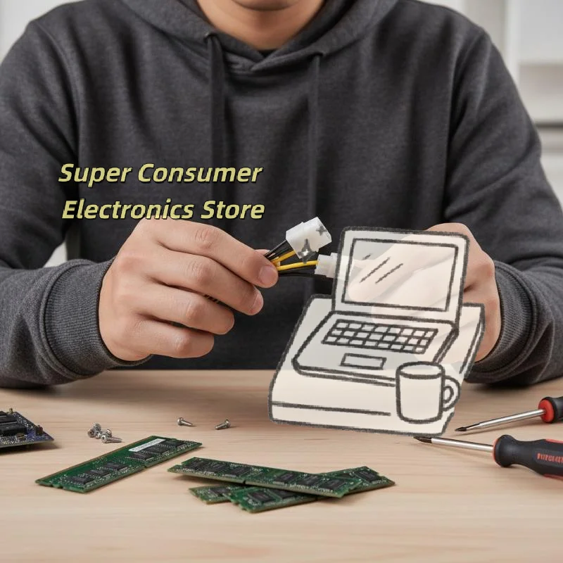 8Pin PCIe to Dual 4Pin Molex Power Adapter Pure Copper Conductor for Desktop PC Gaming GPU Power Connection