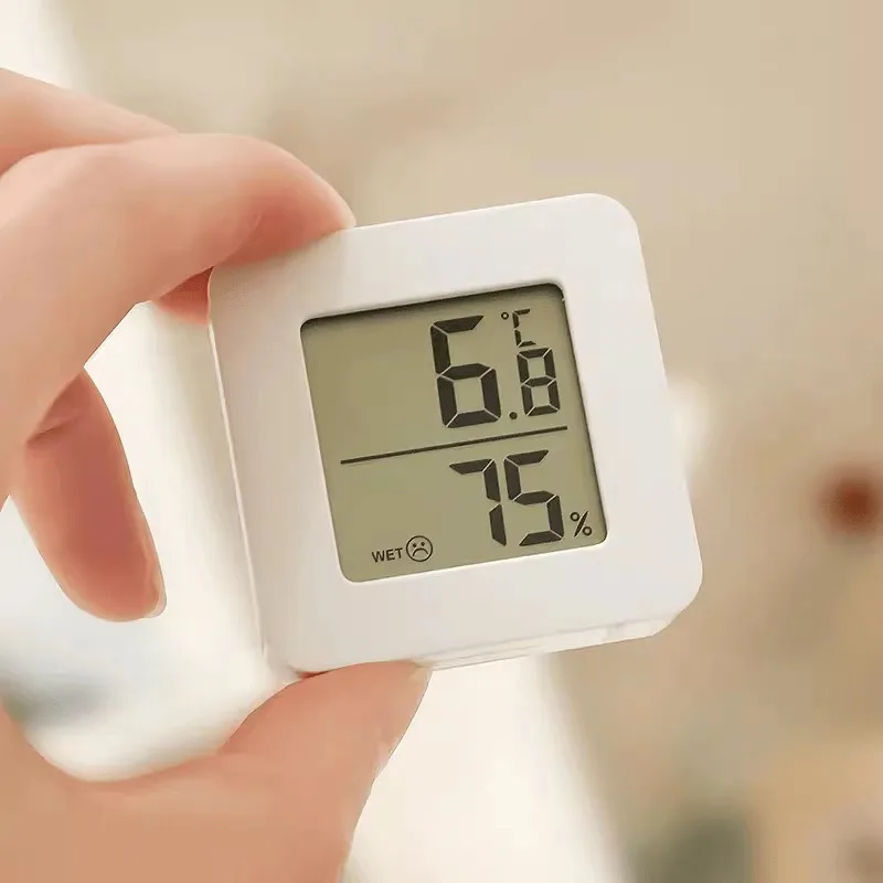 1/9PCS Temperature Meter Gauge for Room Mini Digital Thermometer Hygrometer with Wall Mount Sensor LCD Screen for Home Use image 5