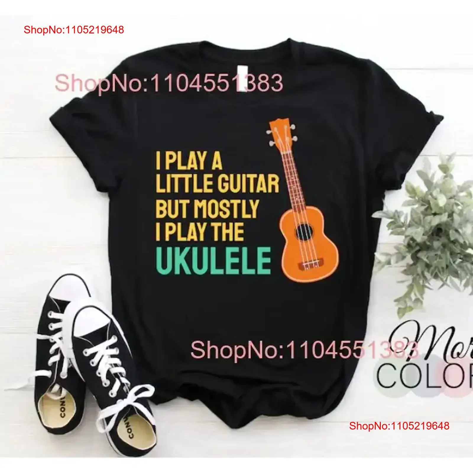 

New T Shirt I Play A Little Small Guitar Uke Ukulele Player Ukulelist Mus vintage Washed Slightly Comfortable graphic