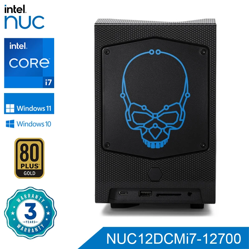 Intel Nuc 12e Nuc12dcmi7 Core I7-12700 Processor 4.9Ghz Uhd Graphics 770 Thunderbolt 4 Wifi 6e Bluetooth 5.2 Computer Mini Pc