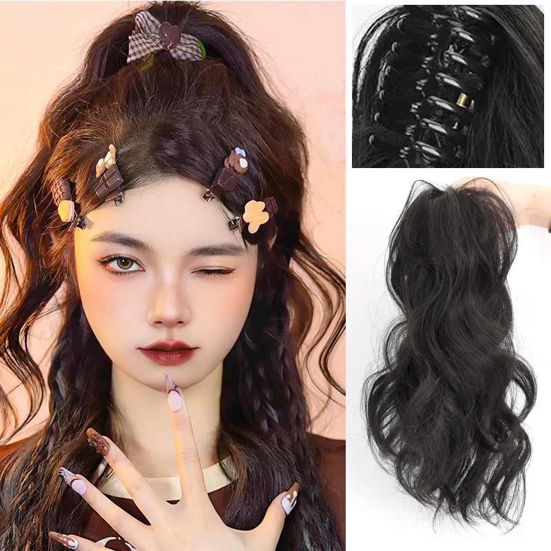 

Synthetic Claw Clip Ponytail Hair Extensions Short Curly Hair Natural Curly Hair Tail Ponny Tail For Women