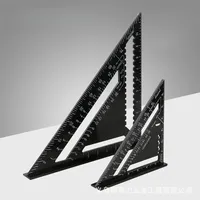 Aluminium Alloy Triangle Ruler Gauge Precision Woodworking Measuring Tools 7 Inch Metric 12 Inch Metric Triangle Ruler