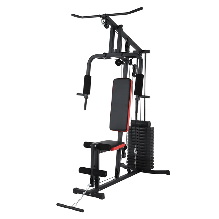 

Multifunction Home Gym System Station Weight Training Seated Straight Arm Clip Chest Integrated Gym Trainer