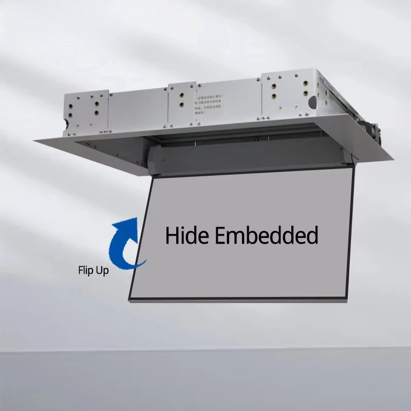 cold-rolled steel hidden ceiling TV bracket Electric flip pull-down remote control bracket Electric TV lifter ceiling bracket