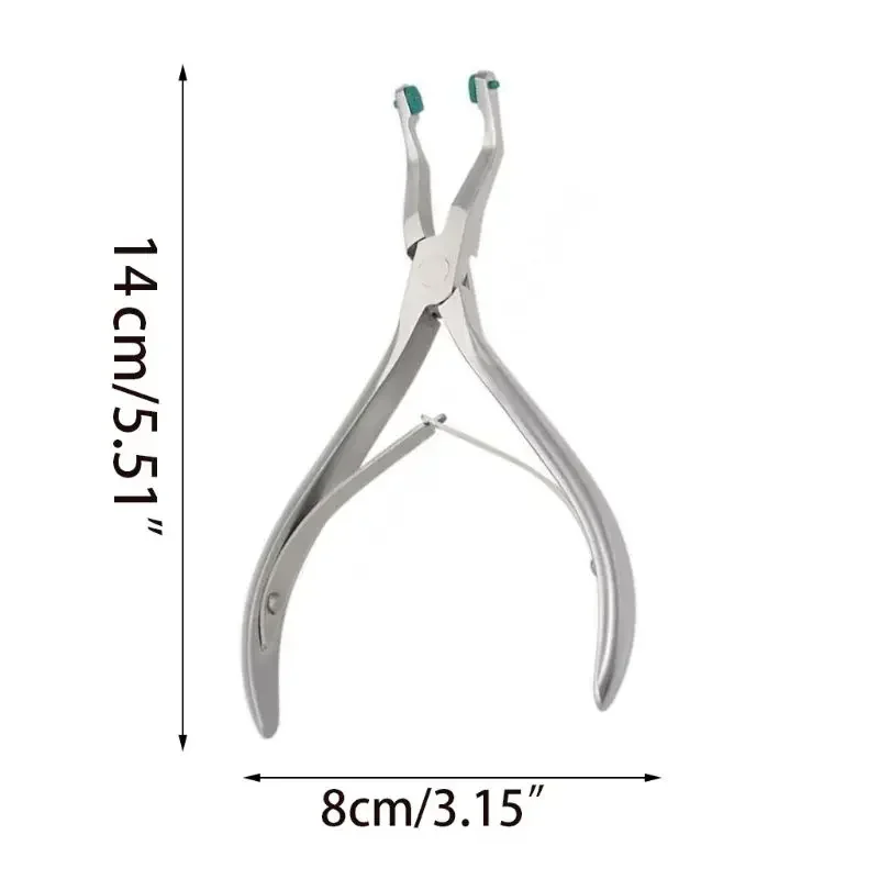 

Dentist Stainless Steel Tools Dental Crown Plier Remover With Green Rubber Tipped Durable