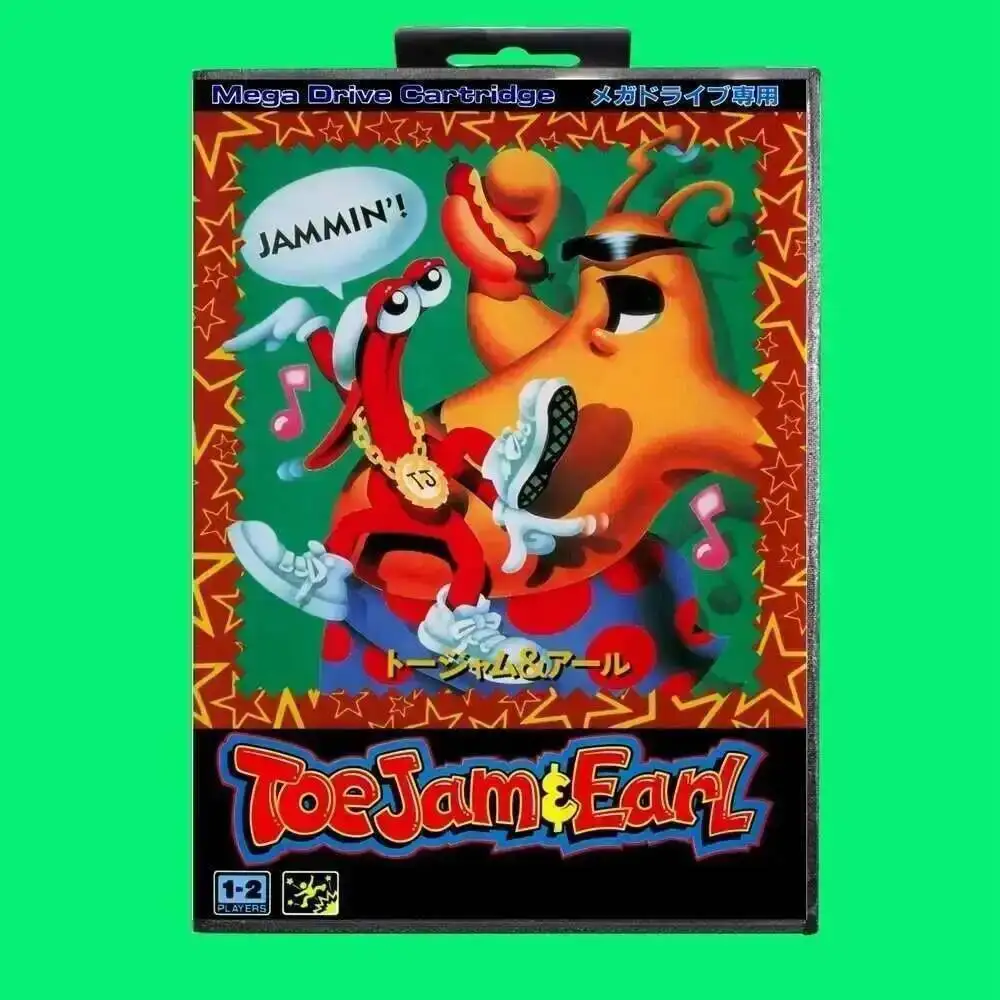 

ToeJam & Earl Game Cartridge 16bit MD Game Card With JP Cover Retail Box For Sega Mega Drive