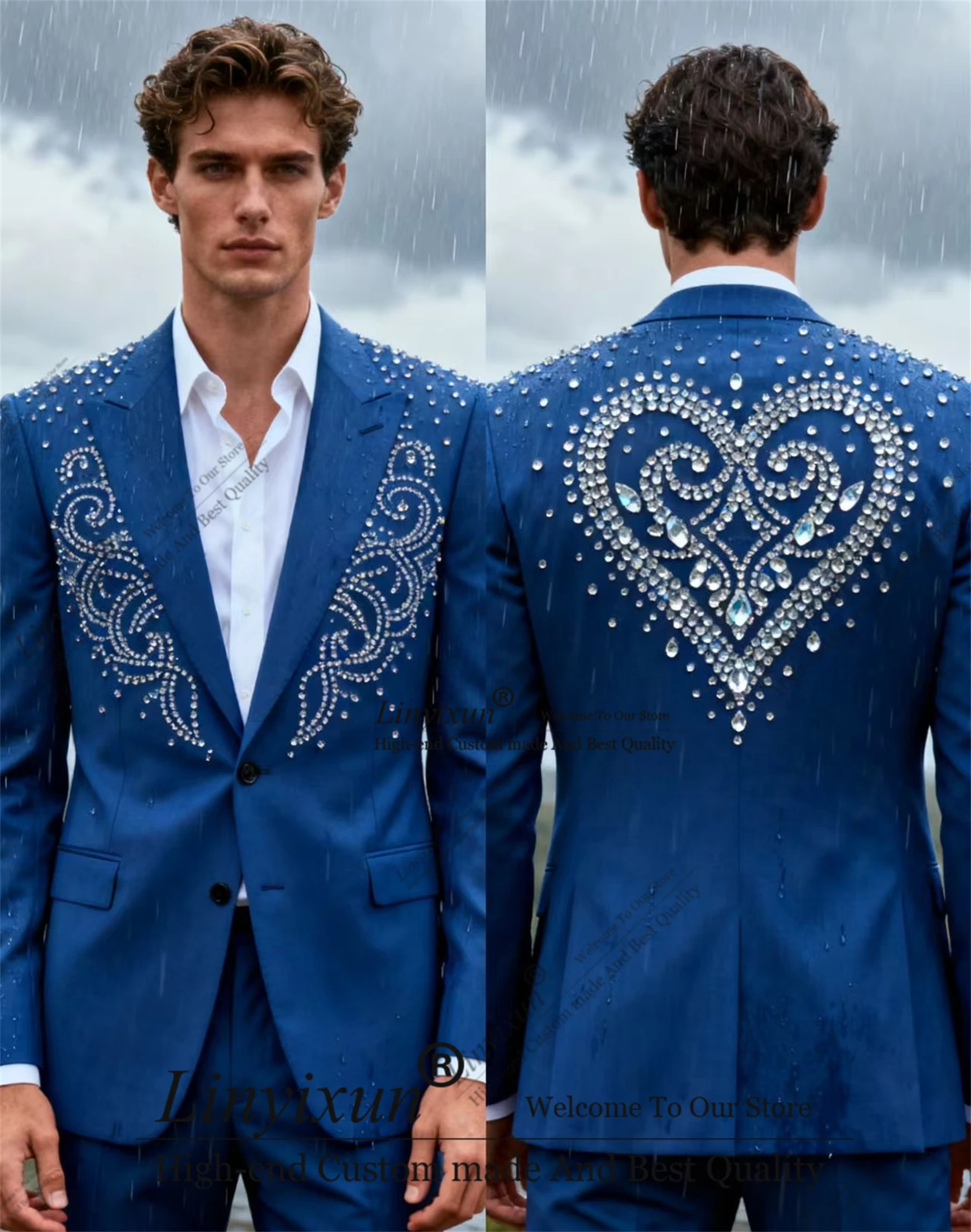 الشباب البريطانية Dtyle سليم صالح الرجال الدعاوى 2 قطعة العريس الذكور الحلل مخصصة الراين مطرز Ropa hombre الزفاف البدلات الرسمية