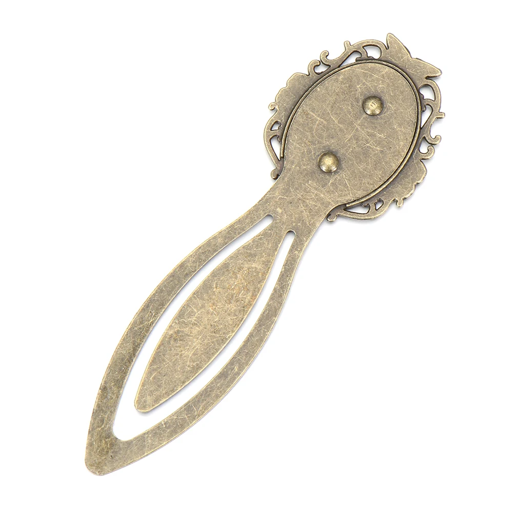 1/5PCS 새로운 타원형 스타일 골동품 청동 색상 카보 숑베이스 카메오 설정 빈티지 철 금속 책갈피 카보 숑 설정