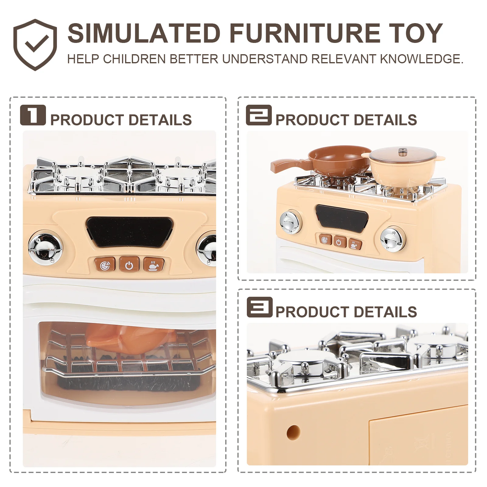 Mini máquina de horno, decoración de escritorio Adorable, simulación de horneado, juguete para niños, regalo educativo, suministro para casa de juegos, muebles simulados