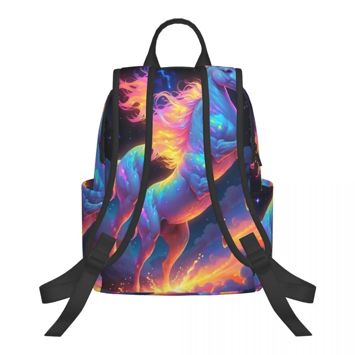 Starry Sky Galactic Colorful Unicorn Student Backpack School Bag Hiking Travel Daypack for Boys Girls Bookbag Shoulder Bags