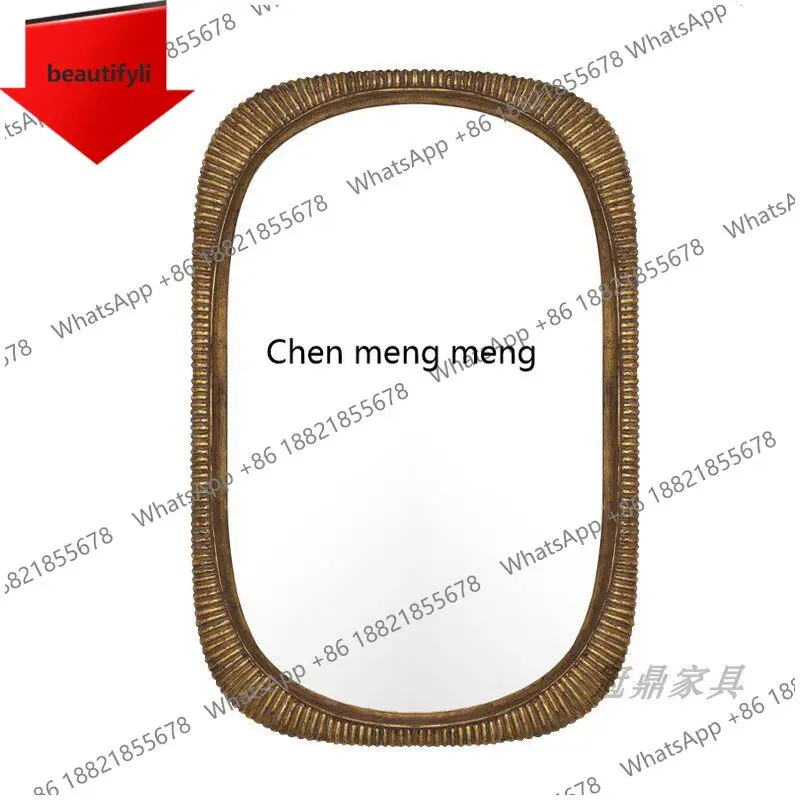 A50 French retro style bathroom bathroom mirror washstand makeup mirror light luxury bedroom dresser