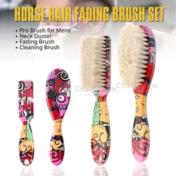 NEW Barbershop Shaving Beard Brush Sets Hair Removal Neck Duster Horse Hairbrush Face Mustache Salon Cleaning Styling Tools