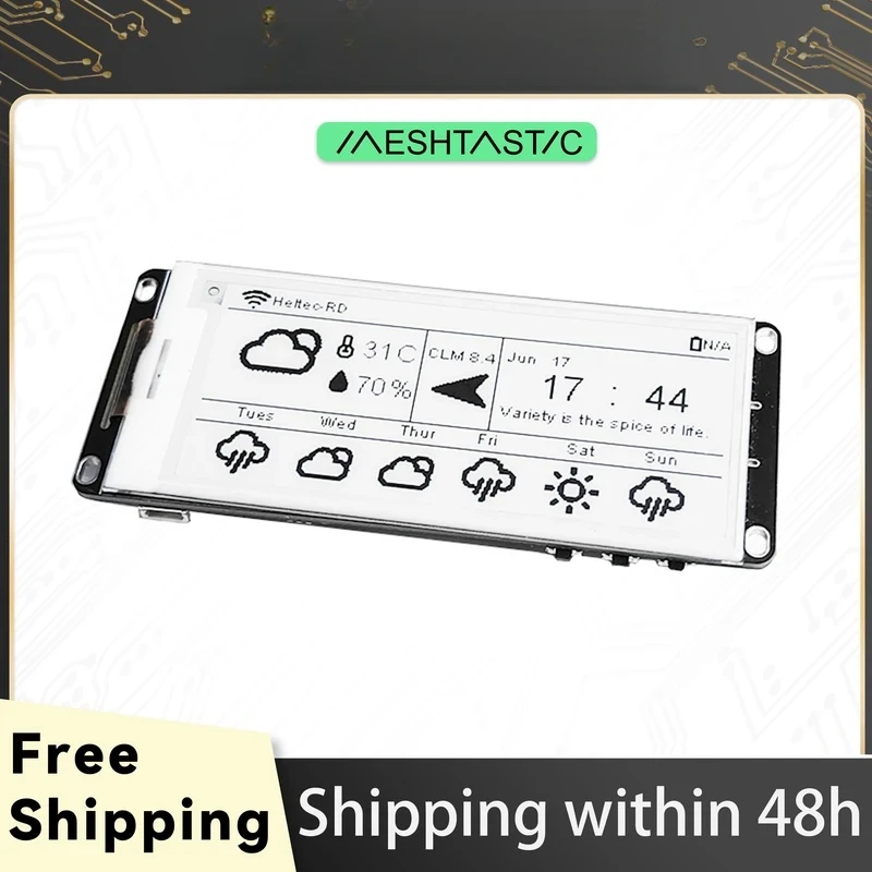 Heltec Meshtastic ESP32 LoRa 2.90 E-ink Display com Arduino Smart Price Tag E-Paper Monitor Devboard Bluebooth WiFi