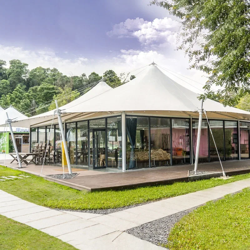 Camp Tent Manufacturer Customized Membrane Structure High-End Vacation Outdoor Accommodation Hotel Tent