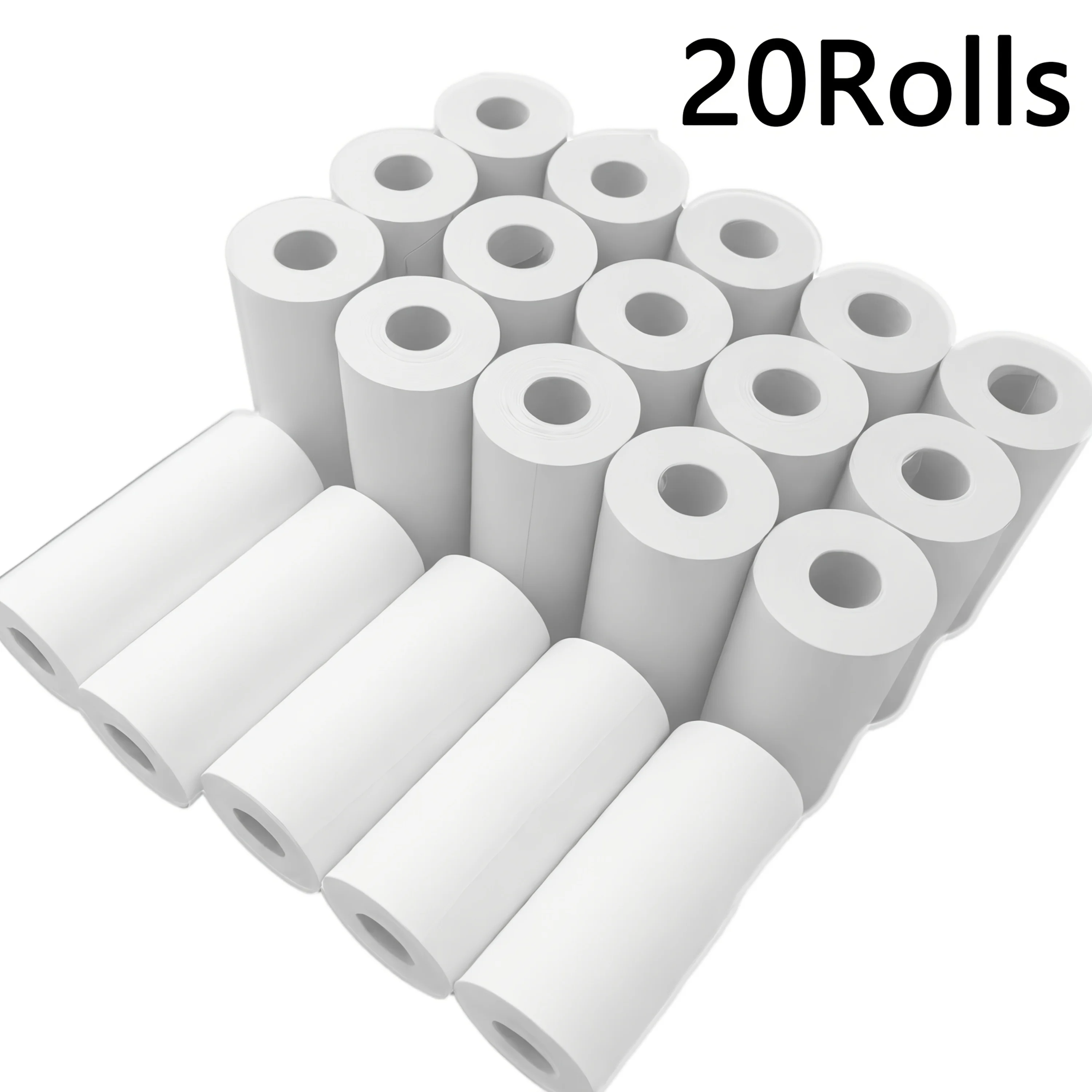 20 Rolls of 57Mm Wide White Thermal Paper Pocket Printers And Instant Cameras Roll, Printer Thermal Paper Photo Thermal Paper