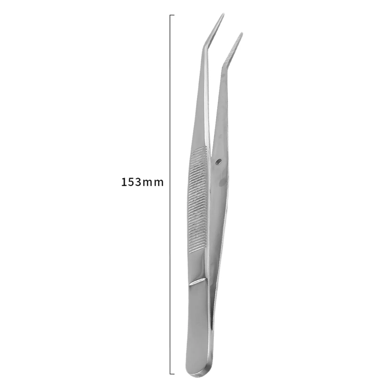 Stainless Steel Tweezers With Curved Pointed Nail Art Tweezers For Picking Rhinestones 15.3cm Medical Dental Precision Tweezer