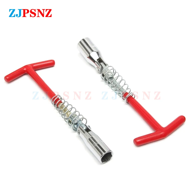 

Car Auto T-Handle Dual Use Spark Plug Wrench 14mm 16mm 21mm Kits Torsion Remover Installer Joint Spark Plug Socket Tool