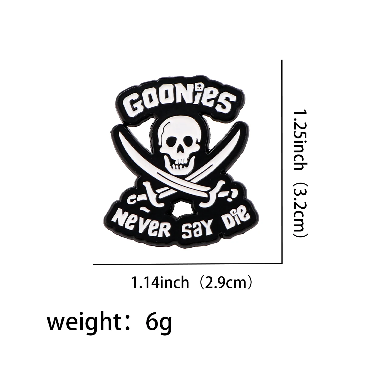 Never Say Die Enamel Pin Brooches for Clothes Badges on Backpack Bags Collar Hat Badge Lapel Pins Jewelry