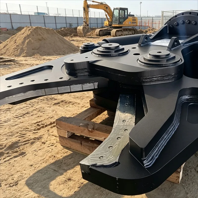 Customized Double Cylinder Hydraulic Rotating Shear Excavator Attachment Scrap Steel Concrete Demolition Metal Cutting Tool