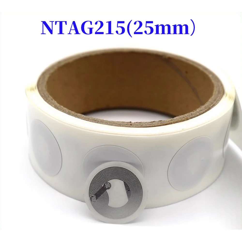 1000Pcs/Lot NFC 215 Wet inlay 504Bytes 13.56Mhz  ISO14443A RFID NFC tag Stickers Adhesive Labels for NFC phones