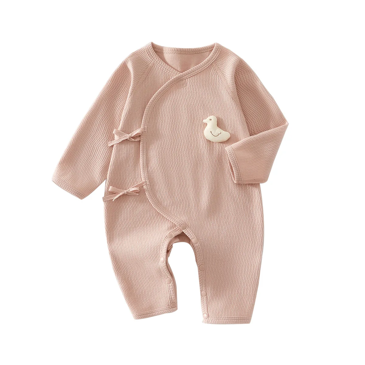 春と秋の長袖ピュアコットンクラスAストラップロンパースベビーロンパース