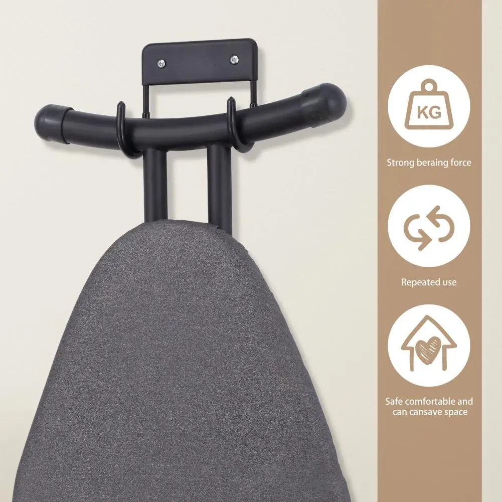 Ironing Board Hook Heavy-duty Ironing Board Holder Ironing Board Holder with Strong Load-bearing Capacity Easy for Wall