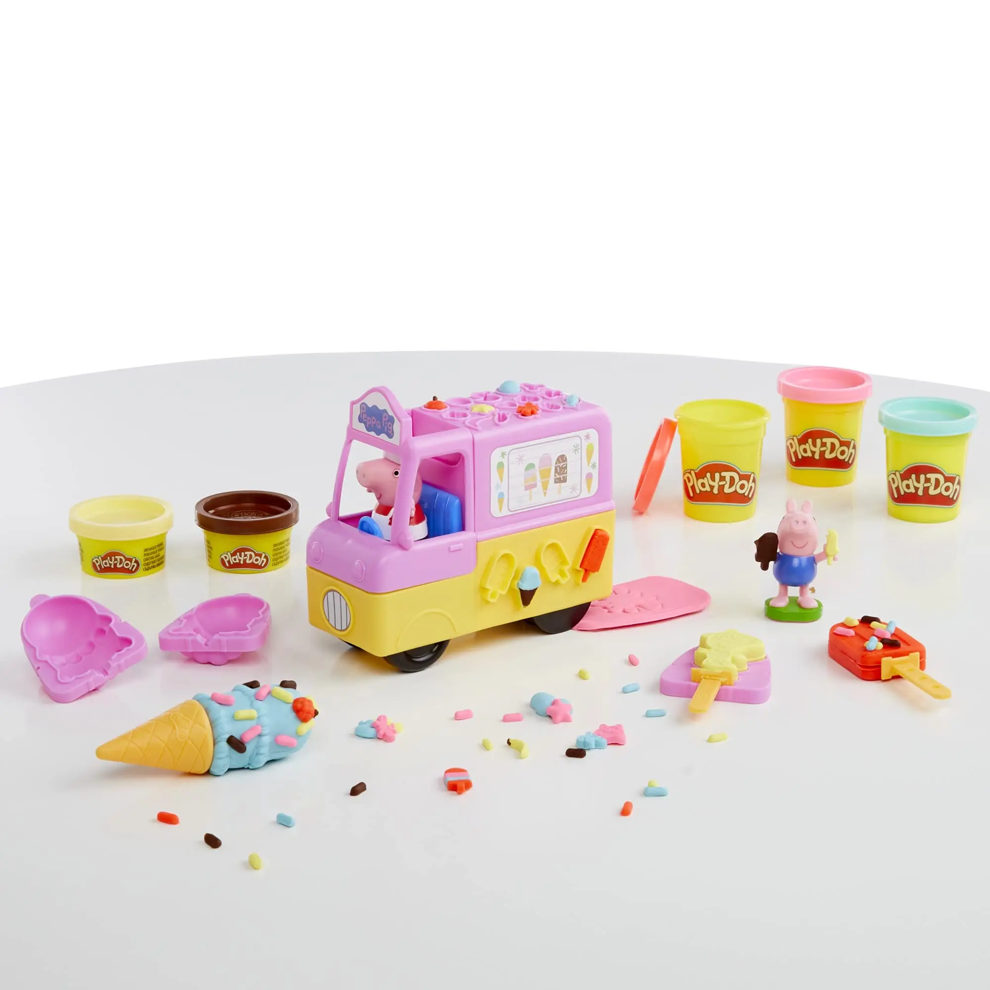 Play-Doh pepp's Ice Cream Playset con camion Cartoon Animal Models Anime Figure giocattolo da collezione per bambini regalo di compleanno